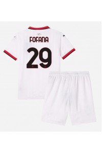 Fotbalové Dres AC Milan Youssouf Fofana #29 Dětské Venkovní Oblečení 2024-25 Krátký Rukáv (+ trenýrky)